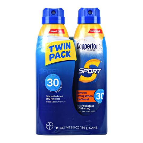 Coppertone Sport Sunscreen Spray SPF 30, Twin Pack (5.5 oz each) - Walmart.com - Walmart.com