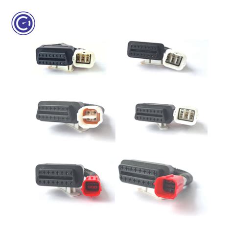 Bike Obd Connector Cable Set Set Of 6 For Automotive Size 7 Inch