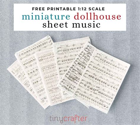 Free Miniature Dollhouse Sheet Music 1 12 Scale Artofit