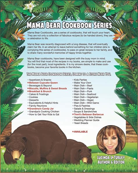 Cookbook Series Mama Bear Cookbook Series