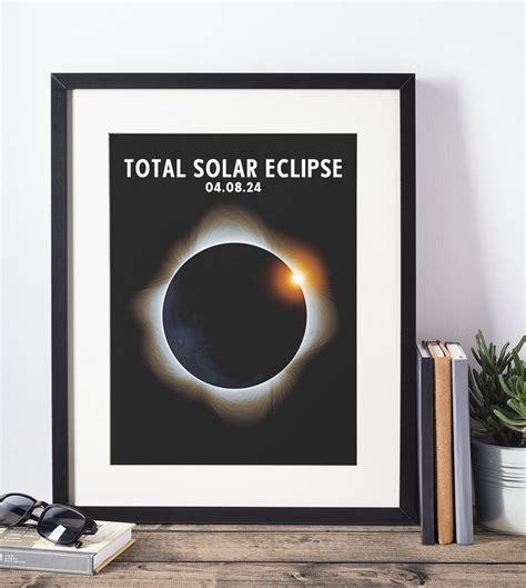 Total Solar Eclipse 2024 Digital Print Eclipse Wall Art Eclipse 2024 ...