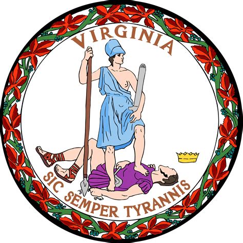 What Are The Flowers Along The Outer Edges Of The Virginia State Seal