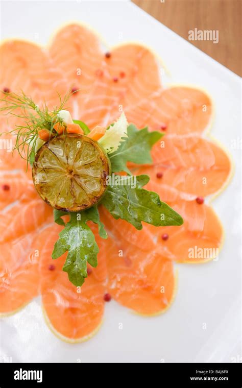 Smoked Salmon Stock Photo Alamy