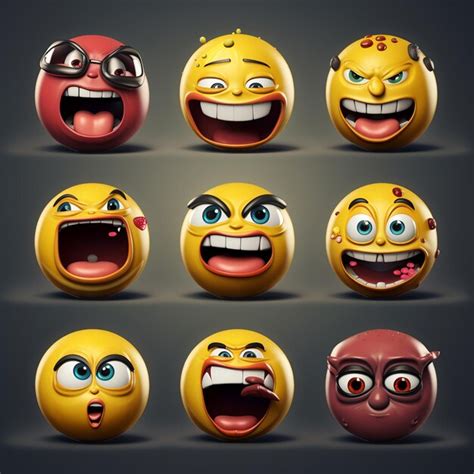 Emoticones De Emoji Conjunto De Emoji Foto Premium