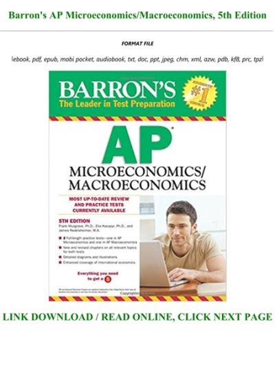 Best PDF Barron S AP Microeconomics Macroeconomics 5th Edition Full