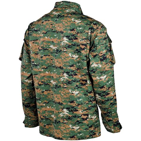 Mfh Mens Acu Ripstop Uniform Shirt Us Combat Field Jacket Digital