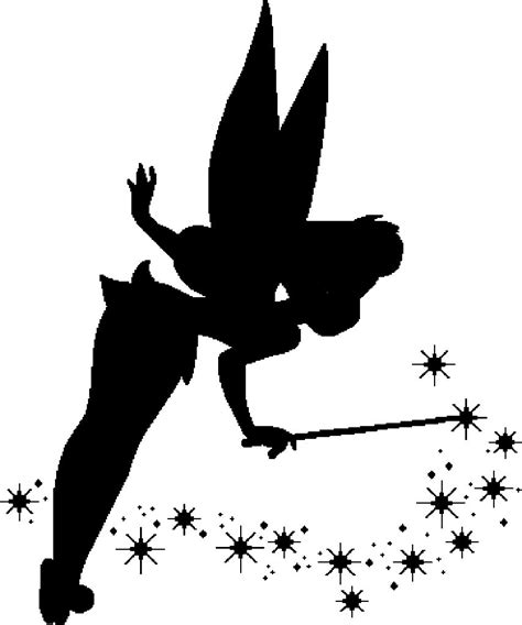 Tinker Bell Silhouette Fairy Silhouette Silhouette Stencil Silhouette