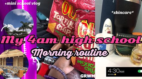 My 4am School Morning Routine Hectic Grwm Mini School Vlog Un