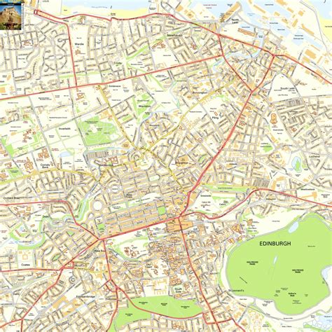 Large Detailed Map Of Edinburgh - Edinburgh Street Map Printable | Free ...