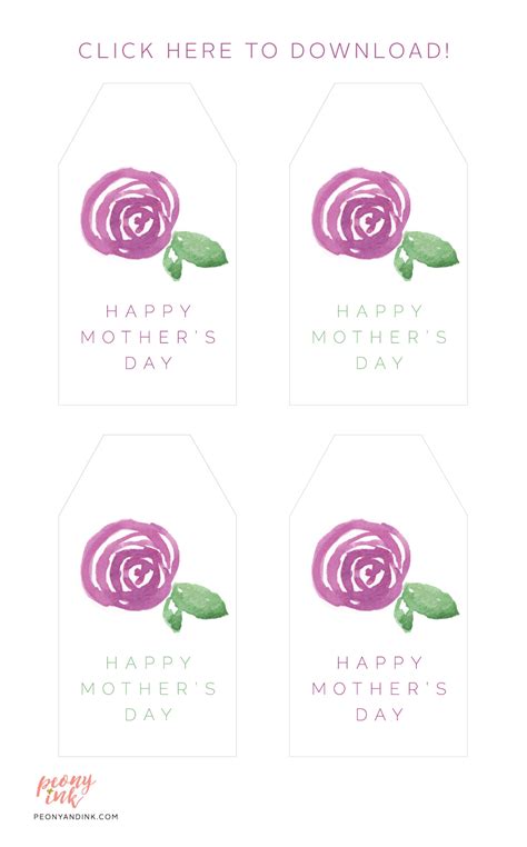 Printable Mothers Day Tags