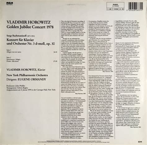 Golden Jubilee Concert 1978 Rachmaninoff Concerto No 3 By Sergei