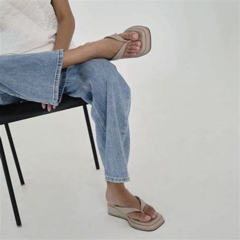 Nakedsol Kim Platform Sandal Slides Flats Fesyen Wanita Sepatu Di