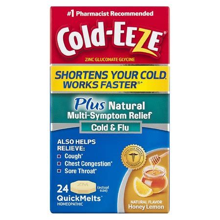 Cold Eeze Cold Remedy Plus Natural Multi Symptom Relief Quickmelts