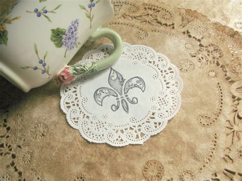 Fleur De Lis Paper Doilies 5 Lace Paper Doily Coasters Party Decor