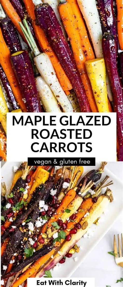 Maple Glazed Roasted Rainbow Carrots Recipe Roasted Rainbow Carrots Carrots Side Dish