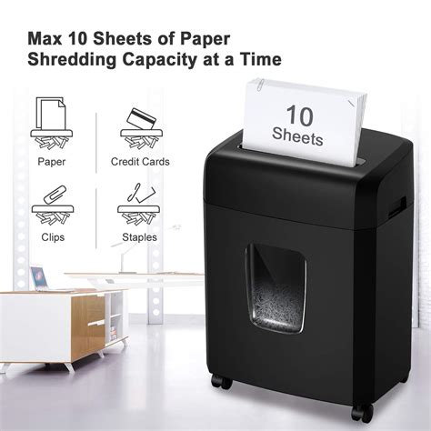 Bonsaii Heavy Duty Cross Cut Paper Shredder Sheet Shredder For Home