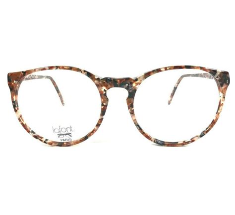 Vintage Jean Lafont Eyeglasses Frames Genie 219 Clear Brown Confetti 52 21 135 Etsy