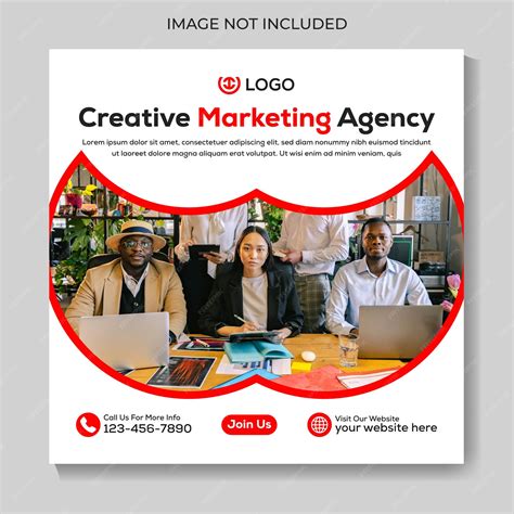 Premium Vector | Creative modern marketing agency social media post