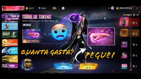 Peguei O Punho Roxo Quanto Gasta Evento Torre De Tokens Free Fire