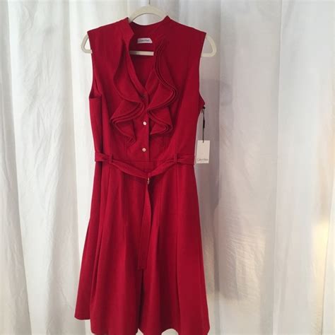 Calvin Klein Dresses Nwt Calvin Klein Beautiful Red Dress Poshmark