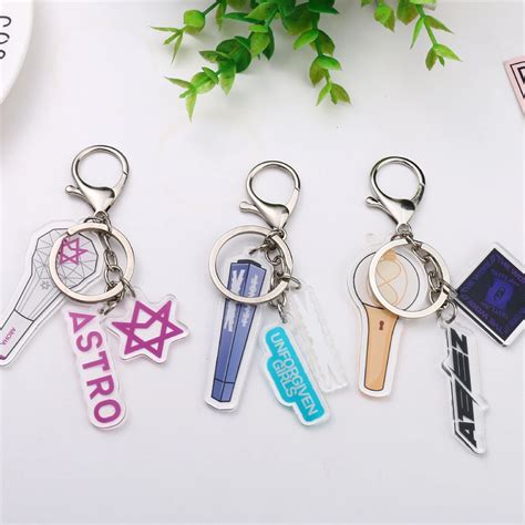 Kpop Ateez Nmixx Lesserafim Ive Astro Treasure Acrylic Keychain Light