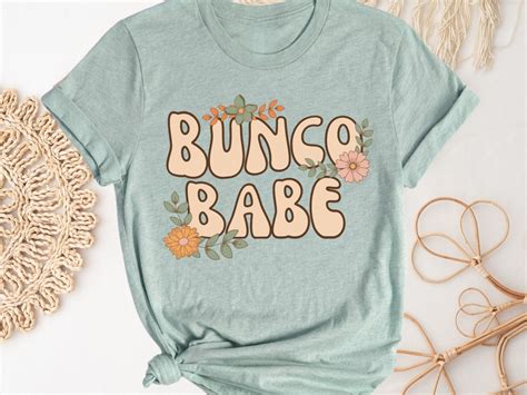 Retro Floral Bunco Babe Shirt For Bunco Party Dice Game Funny Matching Group Bunco T Shirts Or
