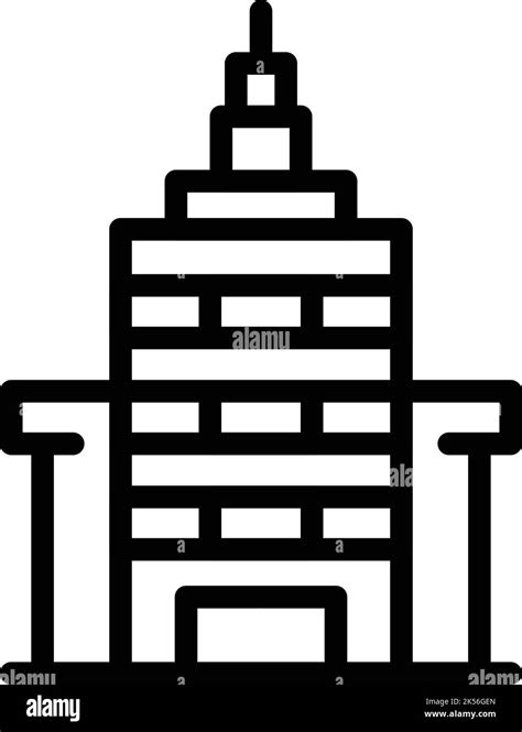 Shop Building Icon Outline Vector Modern Store Retail Centre Stock