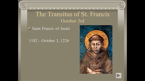 Capuchin Tv Live The Transitus Of Saint Francis Of Assisi