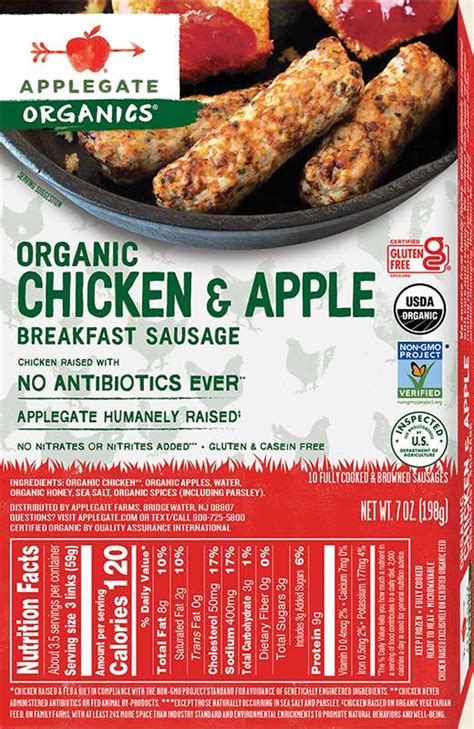 Products Breakfast Sausage Organic Chicken And Apple Breakfast