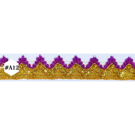 Jual Renda Emas Perak Per Roll Pita Renda Ribbon Lace Trim Sequin