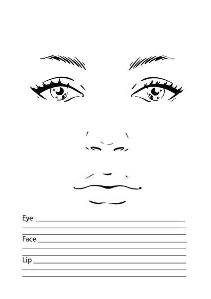 Blank Eye Makeup Template