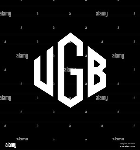 UGB letter logo design with polygon shape. UGB polygon and cube shape ...