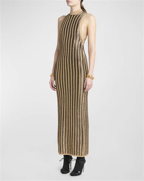 Tom Ford Lurex Ribbed Knit Midi Dress Neiman Marcus