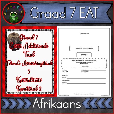 Graad Afrikaans Eerste Addisionele Taal Formele Assessering Taak