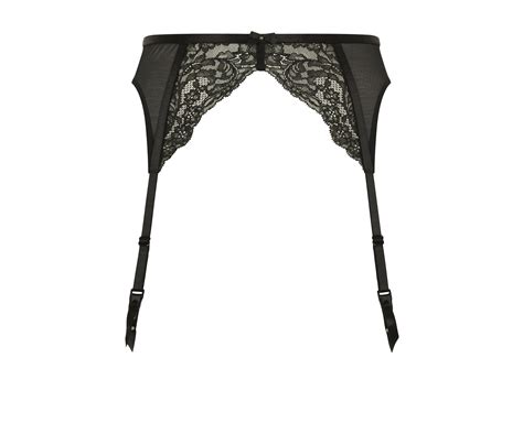 Garter Belt With Floral Lace Ana Black