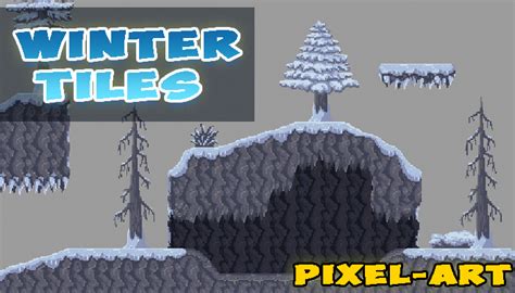 Snow Tiles Pixel Art Gamedev Market