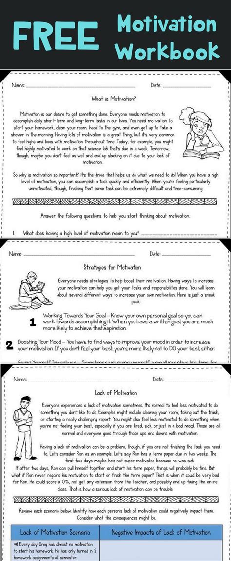 Free Motivation Workbook Sampler For Kids And Teens Struggling With