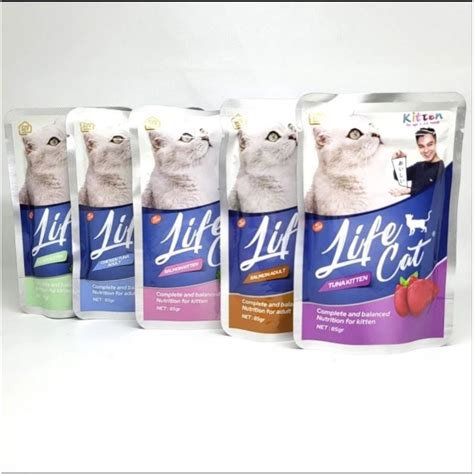 Jual Life Cat Pouch 85 Gr Makanan Kucing Wet Food Shopee Indonesia