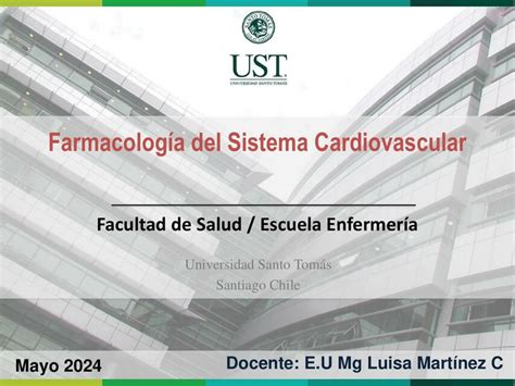 lase 15 Farmacología del Sistema Cardiovascular y Fissas Santiago uDocz