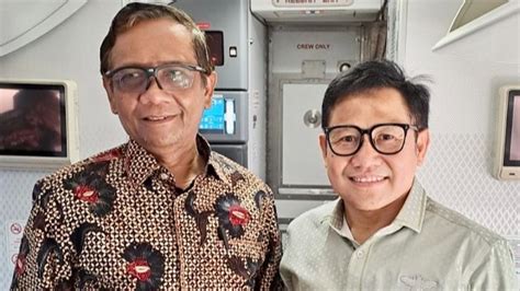 Mahfud Md Pamer Satu Pesawat Dengan Cak Imin Tujuan Kami Sama Kode