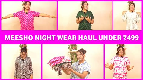 Meesho Huge Trendy Night Suit Haul Under 500 Meesho Haul Meesho