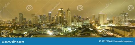 Manila skyline at night stock photo. Image of asia, city - 19920164