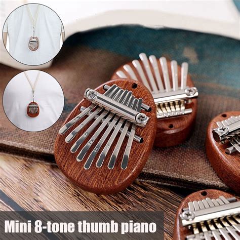 Mini Kalimba De Madera Piano De Pulgar 8 Tonos Gec Grandado