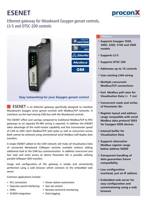 Pdf Professional Fieldbus Connectionsesenet Ethernet Gateway For