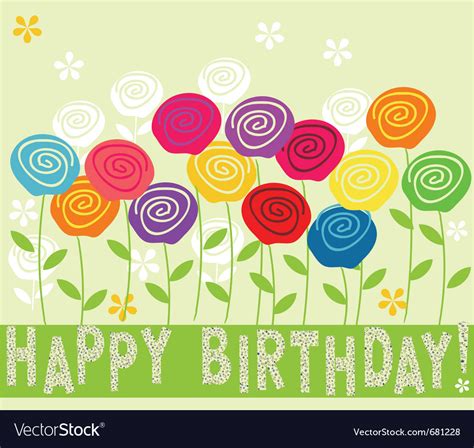 Happy Birthday Royalty Free Vector Image Vectorstock