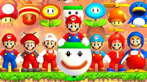 New Super Mario Bros U Deluxe All Mario Power Ups Youtube