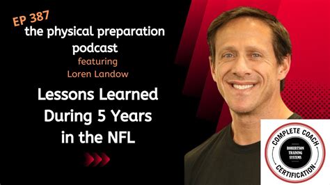 Physprep Loren Landow Lessons Learned During Years In The Nfl