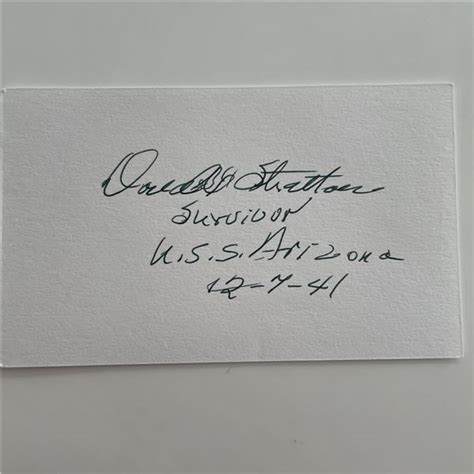 ww donald stratton original signature