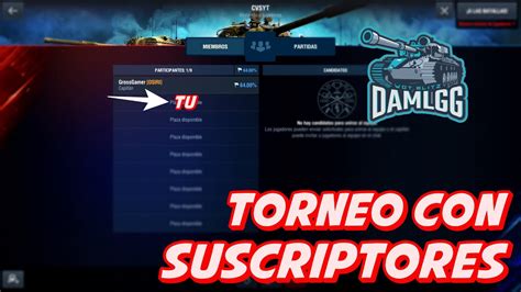 TORNEO CON SUSCRIPTORES WOT BLITZ YouTube