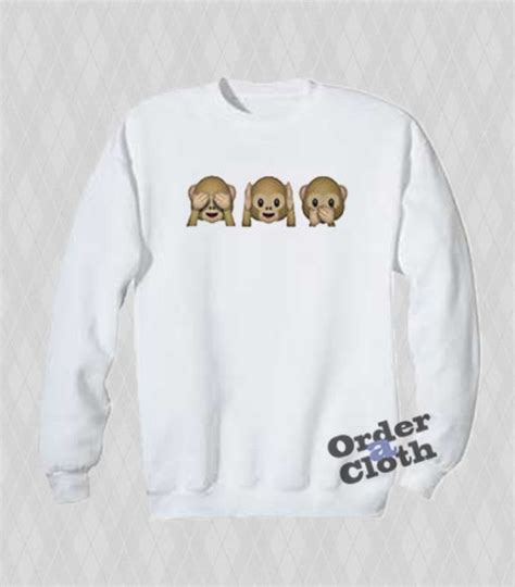 See Hear Speak No Evil Emoji Sweatshirt